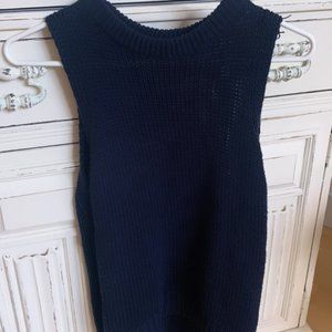 Long knit tank/sleeveless sweater